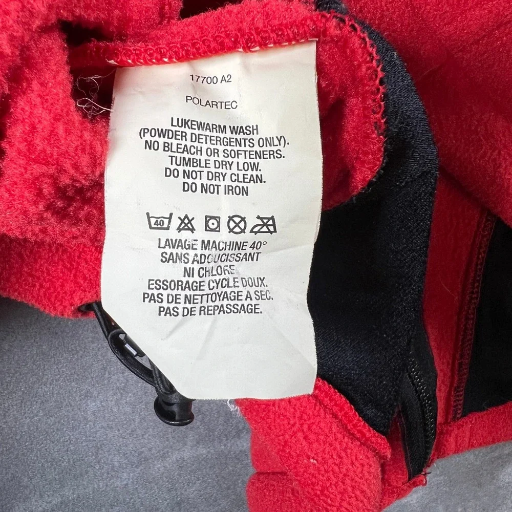 Vintage 90s The North Face Tempest Polartec Fleece Jacket Red Medium